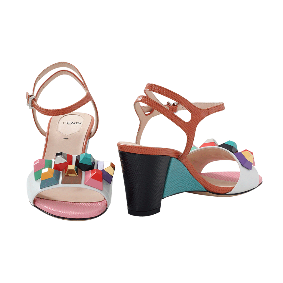 rainbow studded sandals