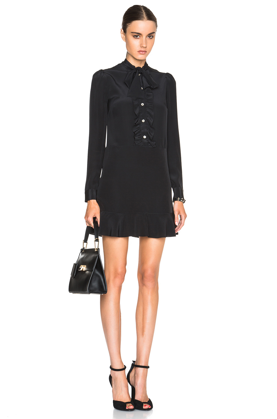 black bow tie dress