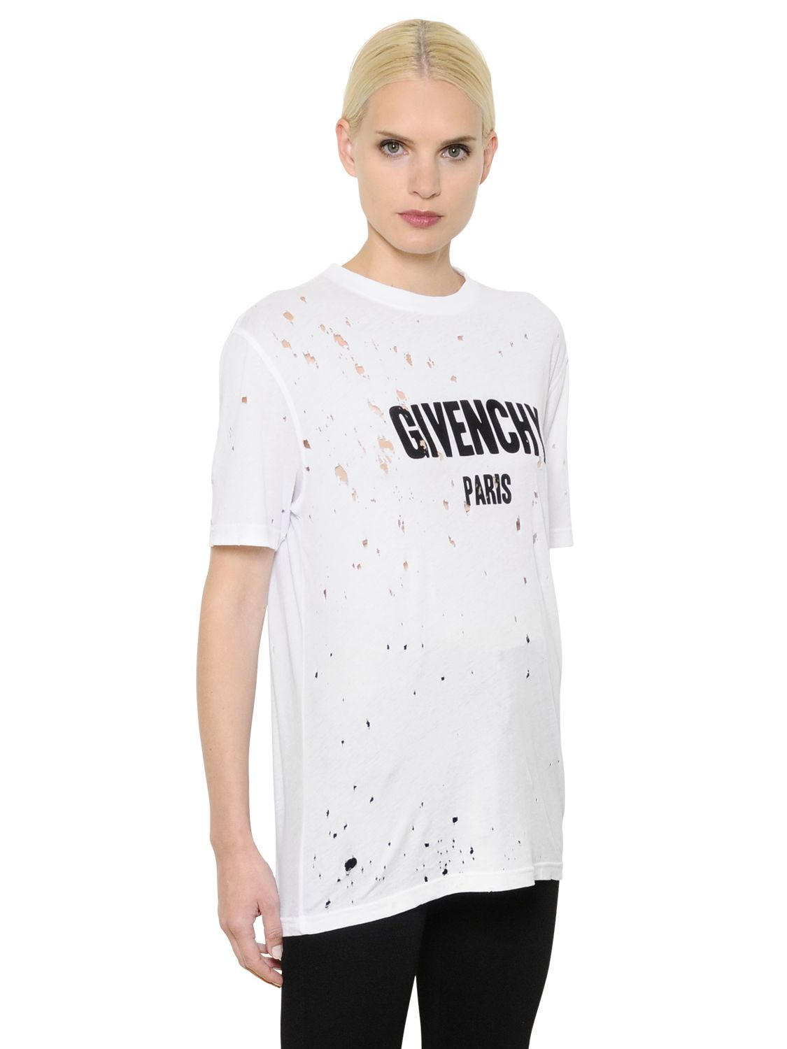 givenchy white t shirt holes