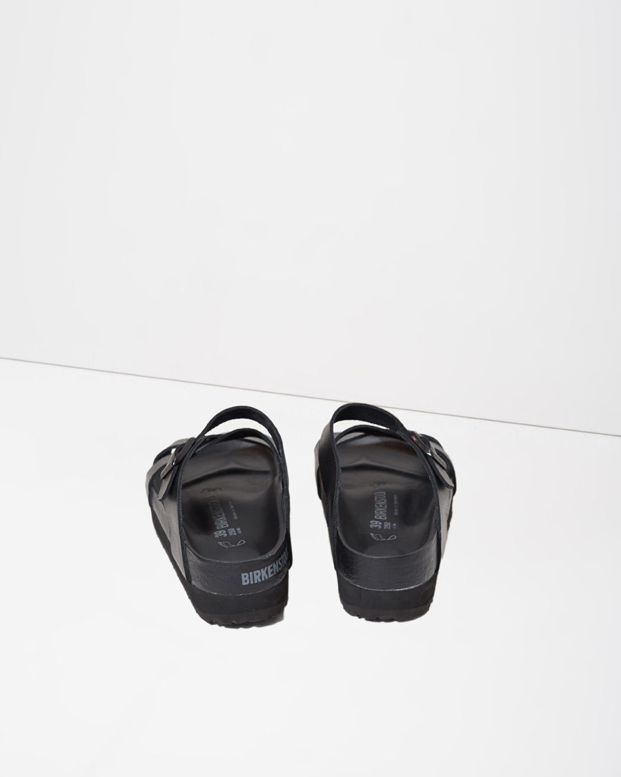 Y's Yohji Yamamoto Leather Birkenstock Sandal in Black - Lyst