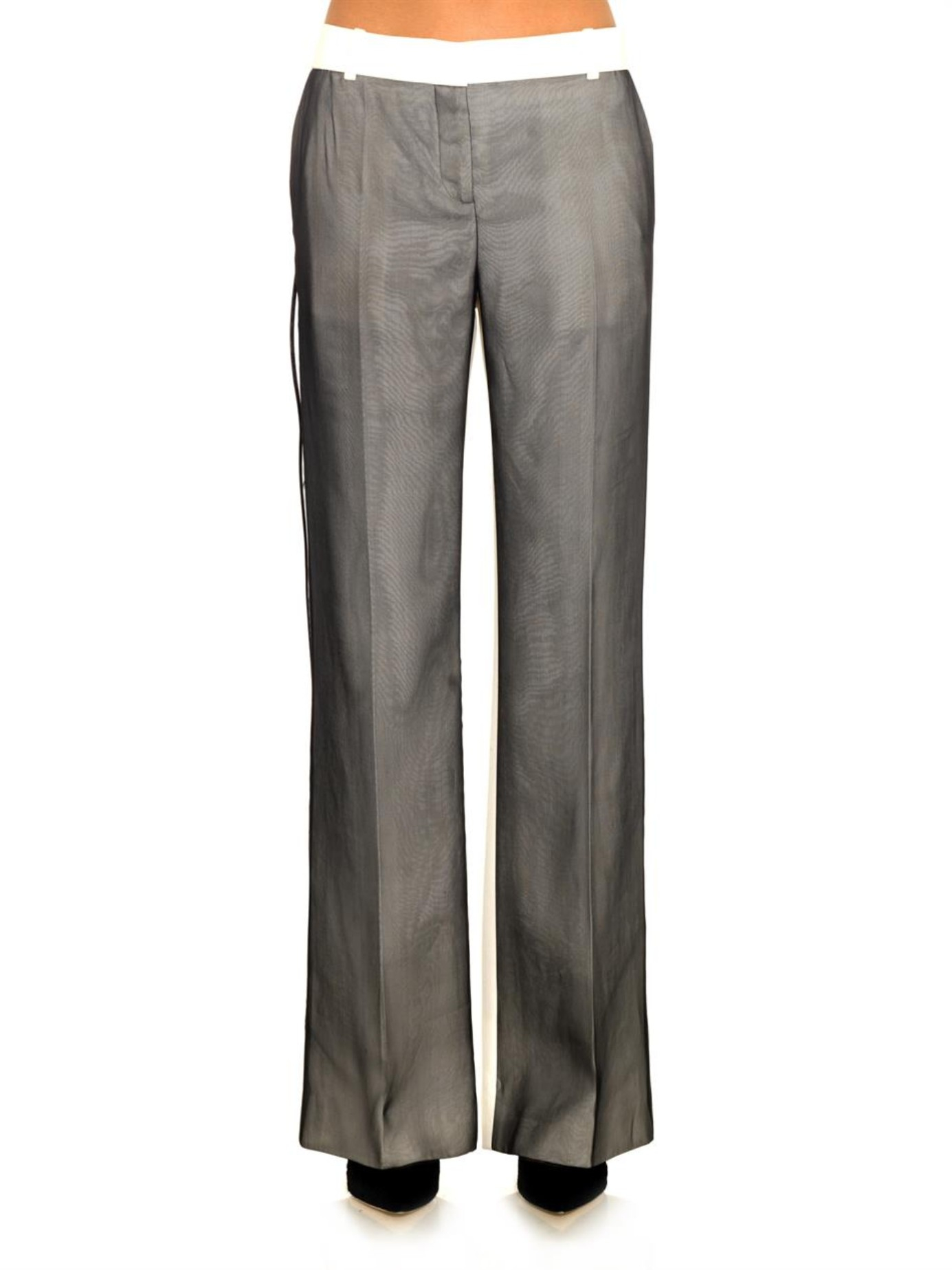 Celine Silk-layer Cady Trousers in 