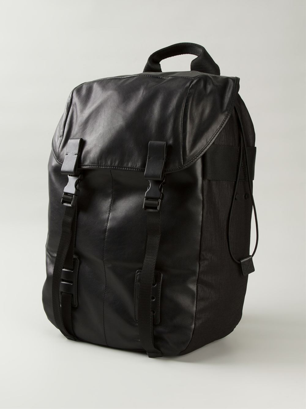 leather buckle backpack