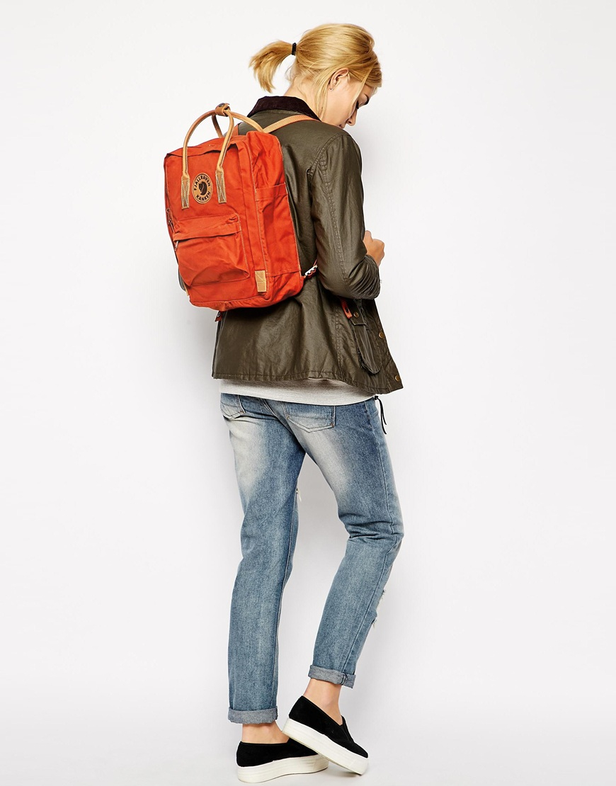 fjallraven leather backpack