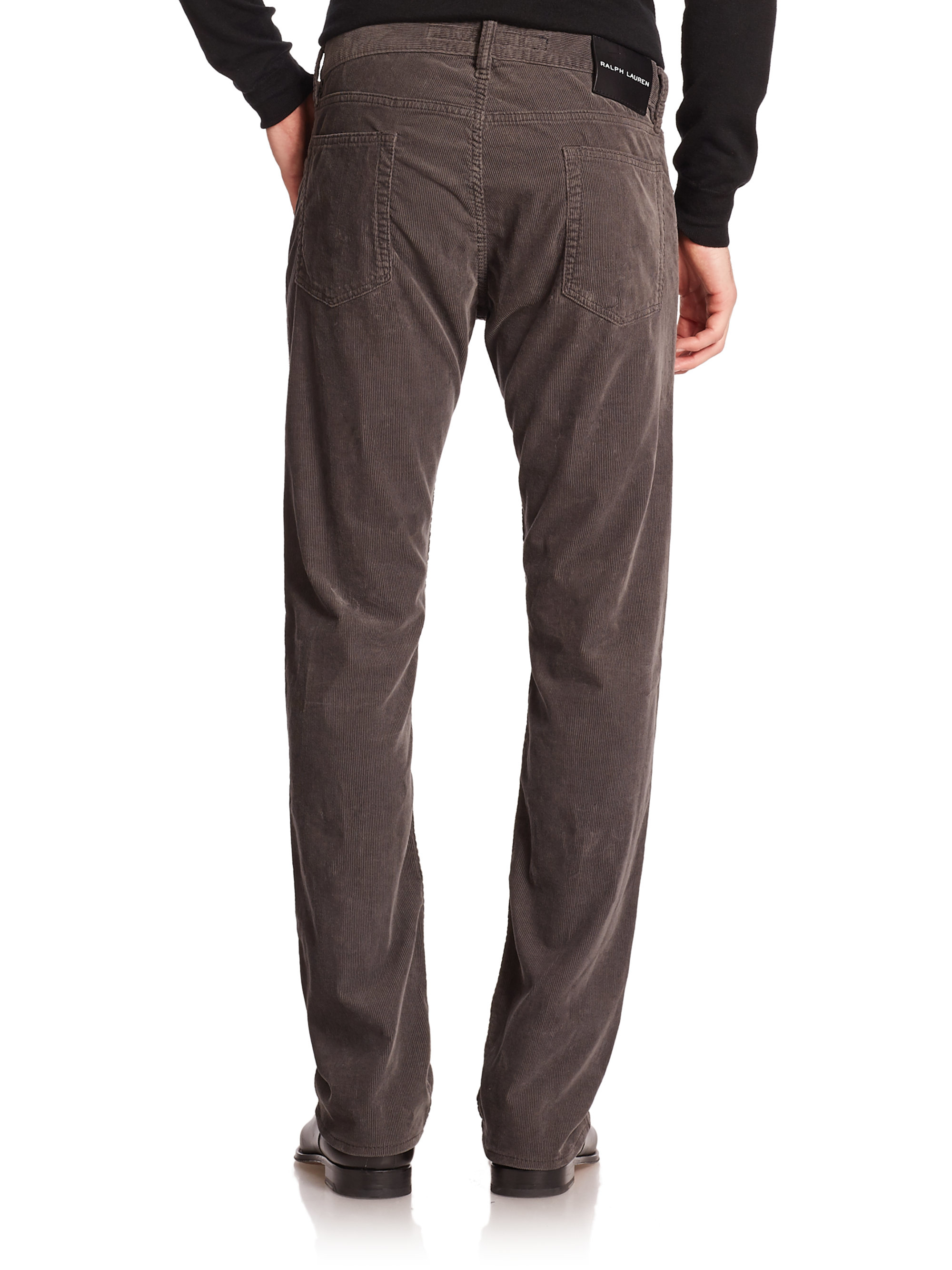 Lyst - Ralph lauren black label Slim-fit Stretch Corduroy Pants in ...