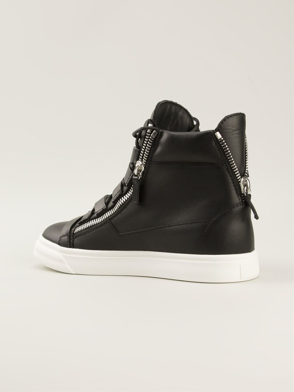 high top buckle sneakers