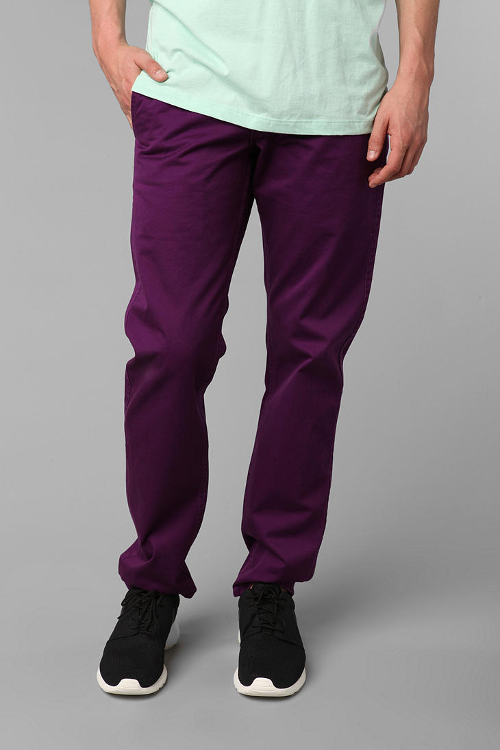purple khaki pants