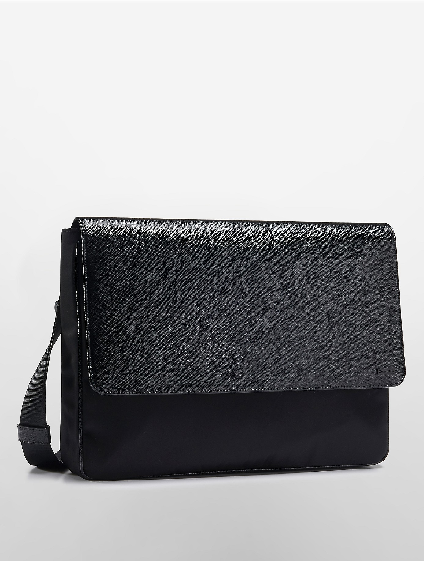 calvin klein black messenger bag