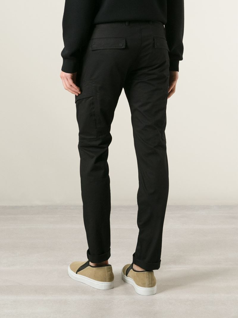 stone island black cargo trousers