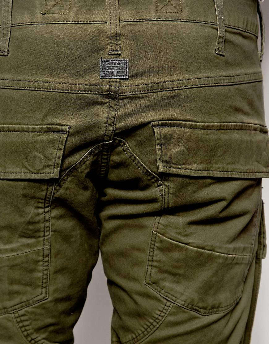 G-Star RAW Cargo Pants Air Defence 5620 Elwood 3d Slim Fit Stretch Twill In  Asfalt in Green for Men | Lyst