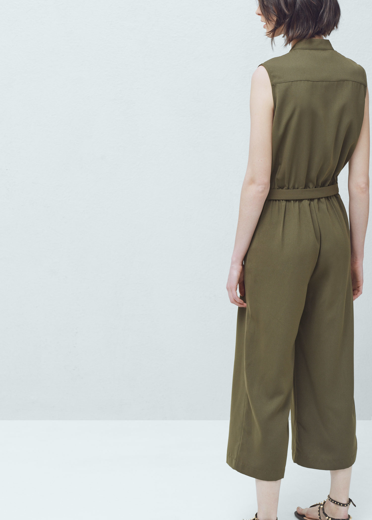 mango jumpsuit khaki