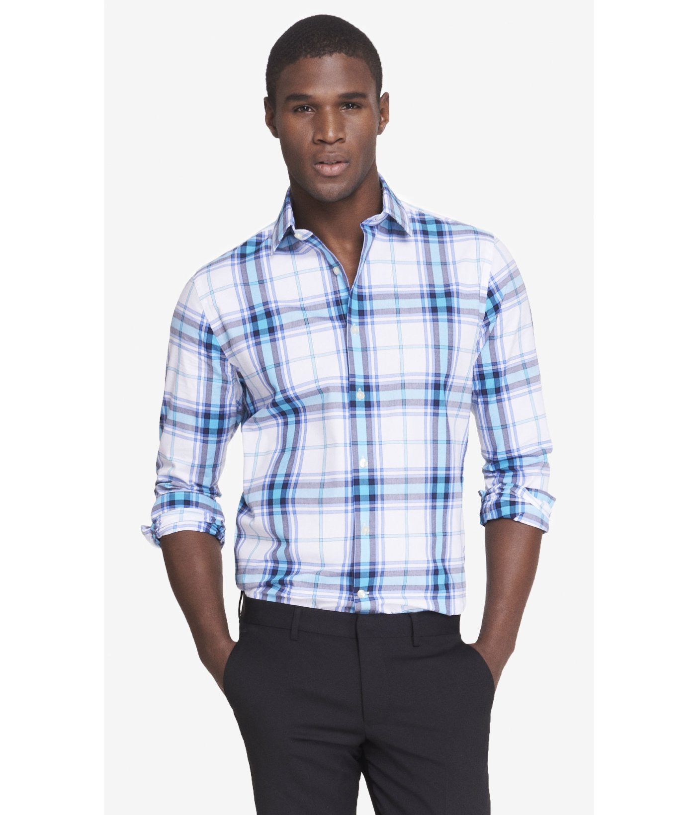 Tall fitted dress shirts Choosing the right pattern for men's big and tall dress shirts While there are many things to consider when picking out a dress shirt, the pattern is one of the most important. While searching, you'll encounter plain, striped, and checkered dress shirt options.