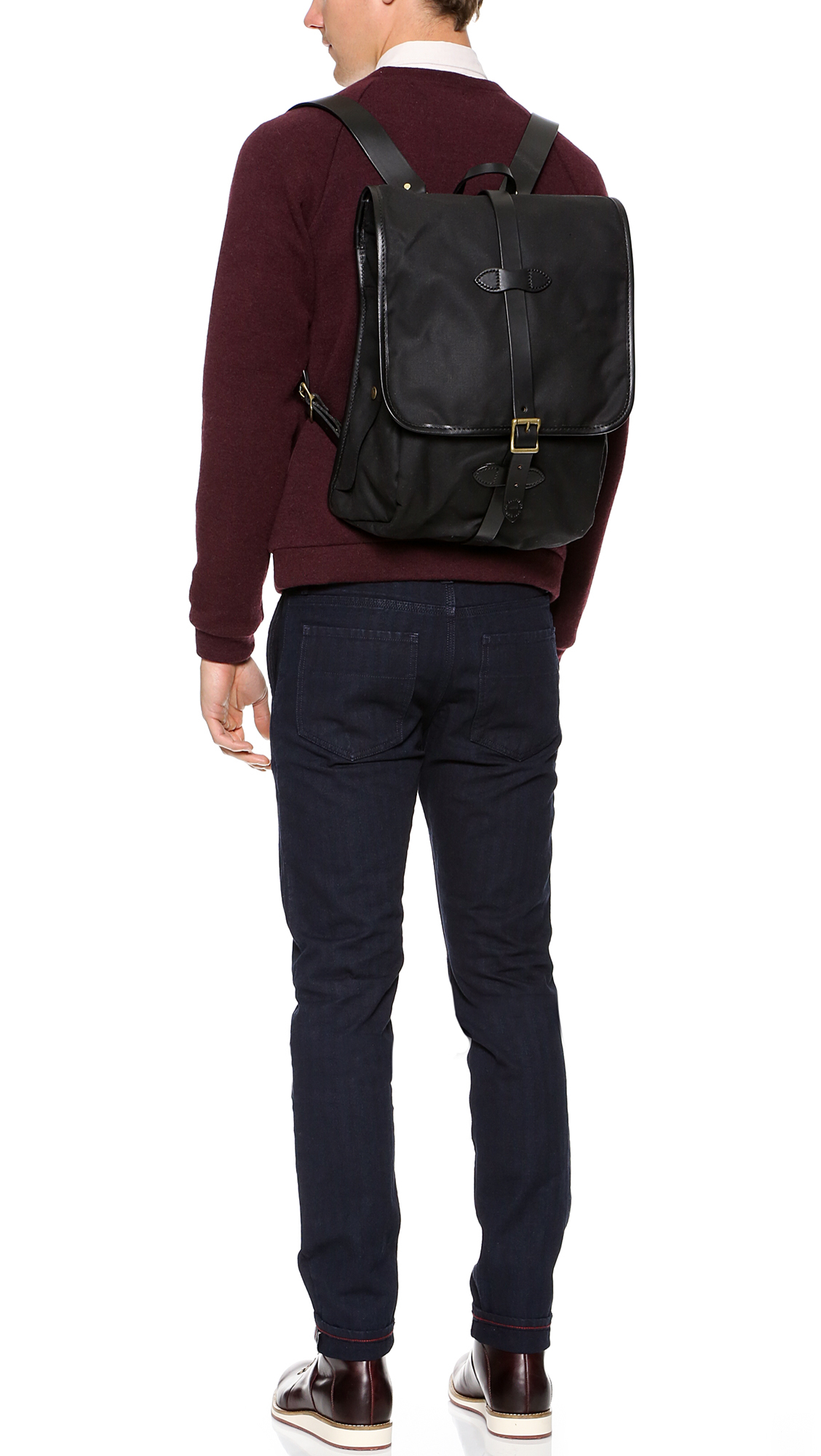 filson black backpack