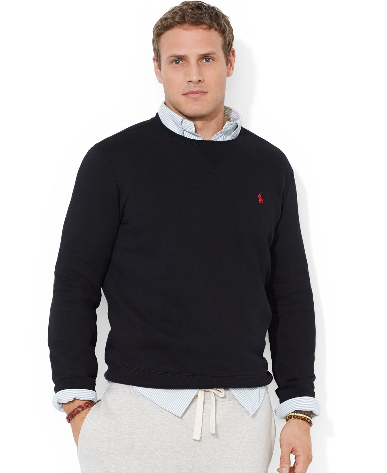 ralph lauren black crew neck jumper