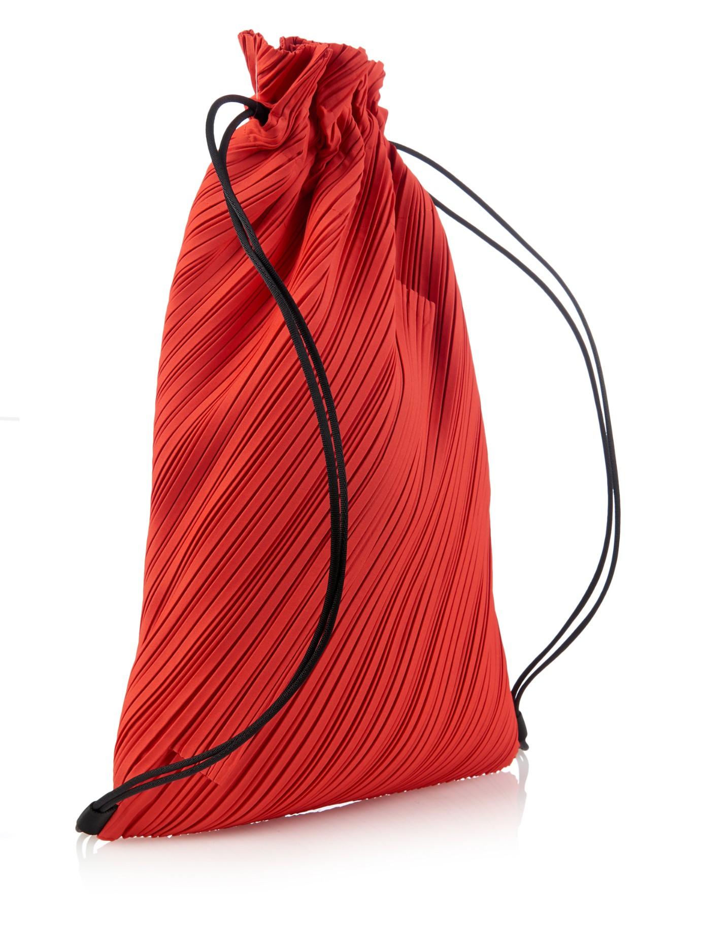 Lyst - Pleats please issey miyake Pleated Drawstring Backpack in Red
