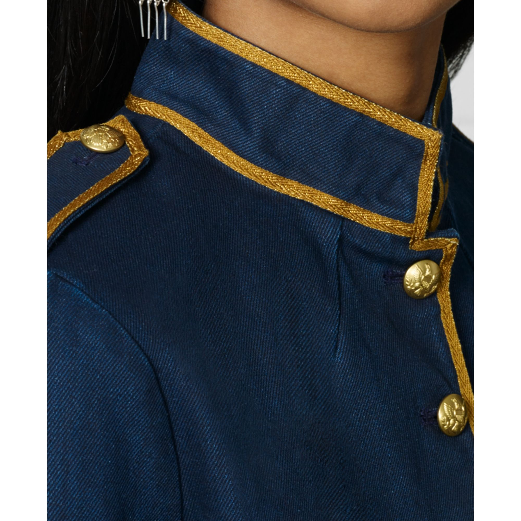 Denim & Supply Ralph Lauren Buttonfront Braided Military Jacket in