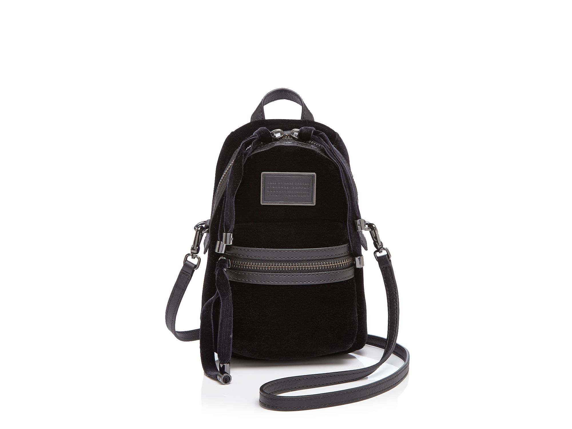 Lyst - Marc By Marc Jacobs Domo Biker Velvet Mini Backpack Crossbody in Black