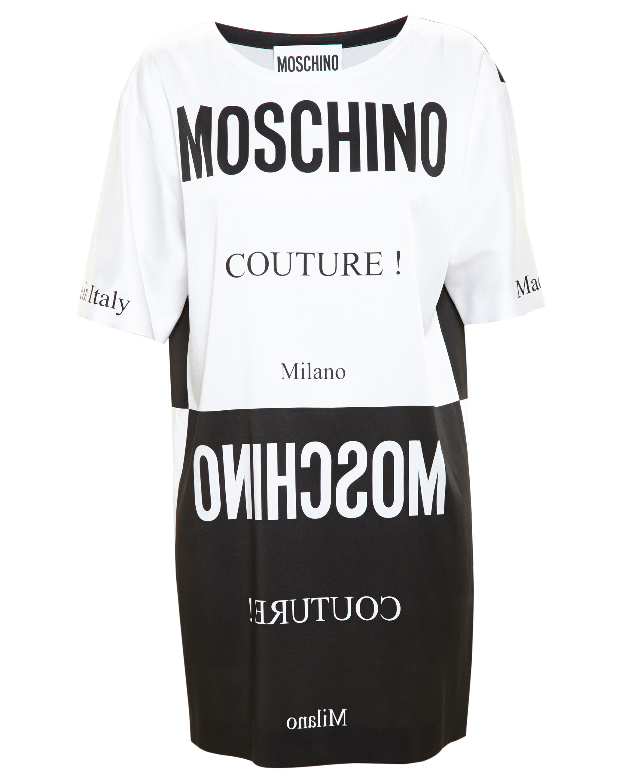 moschino black and white dress