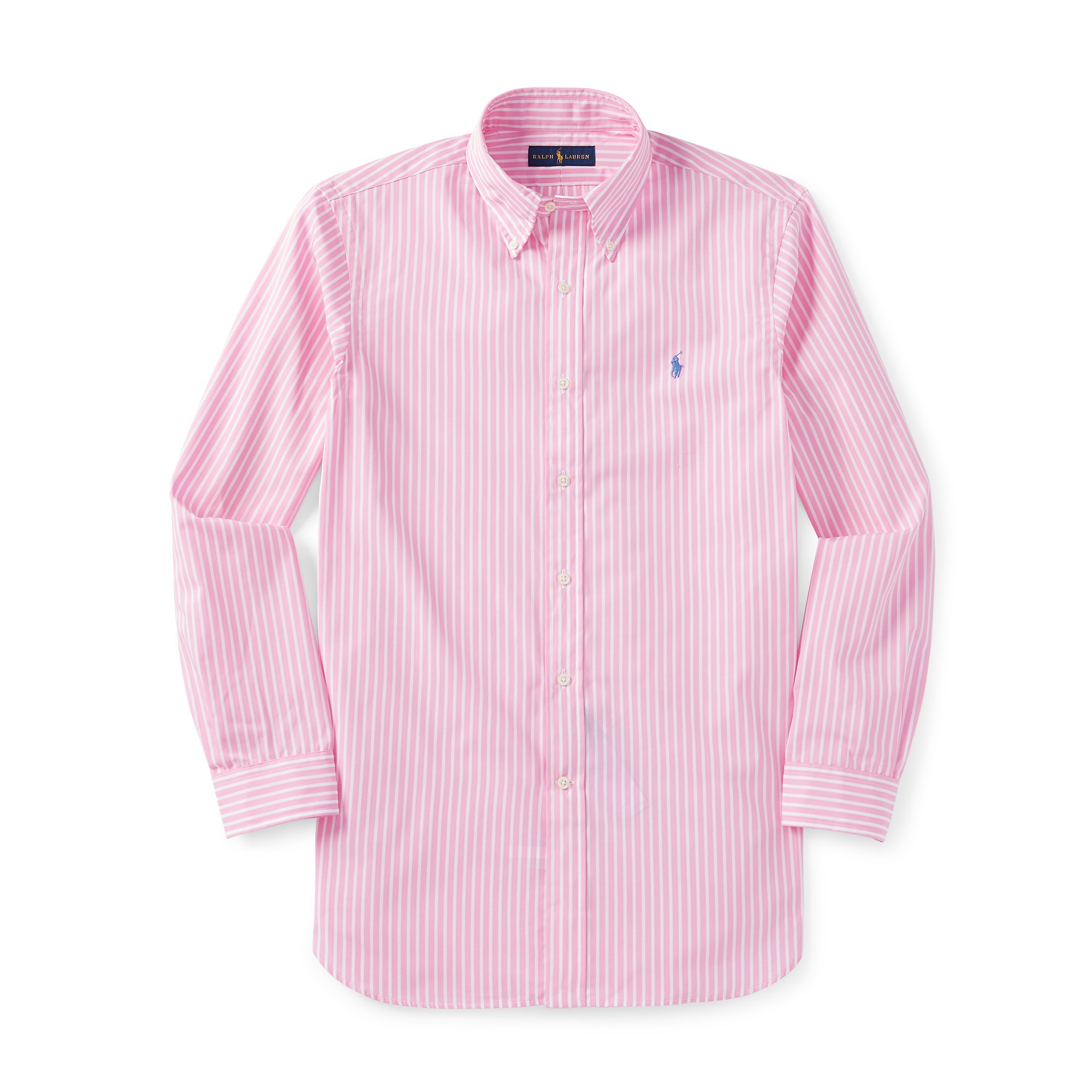 polo ralph lauren slim fit striped poplin shirt