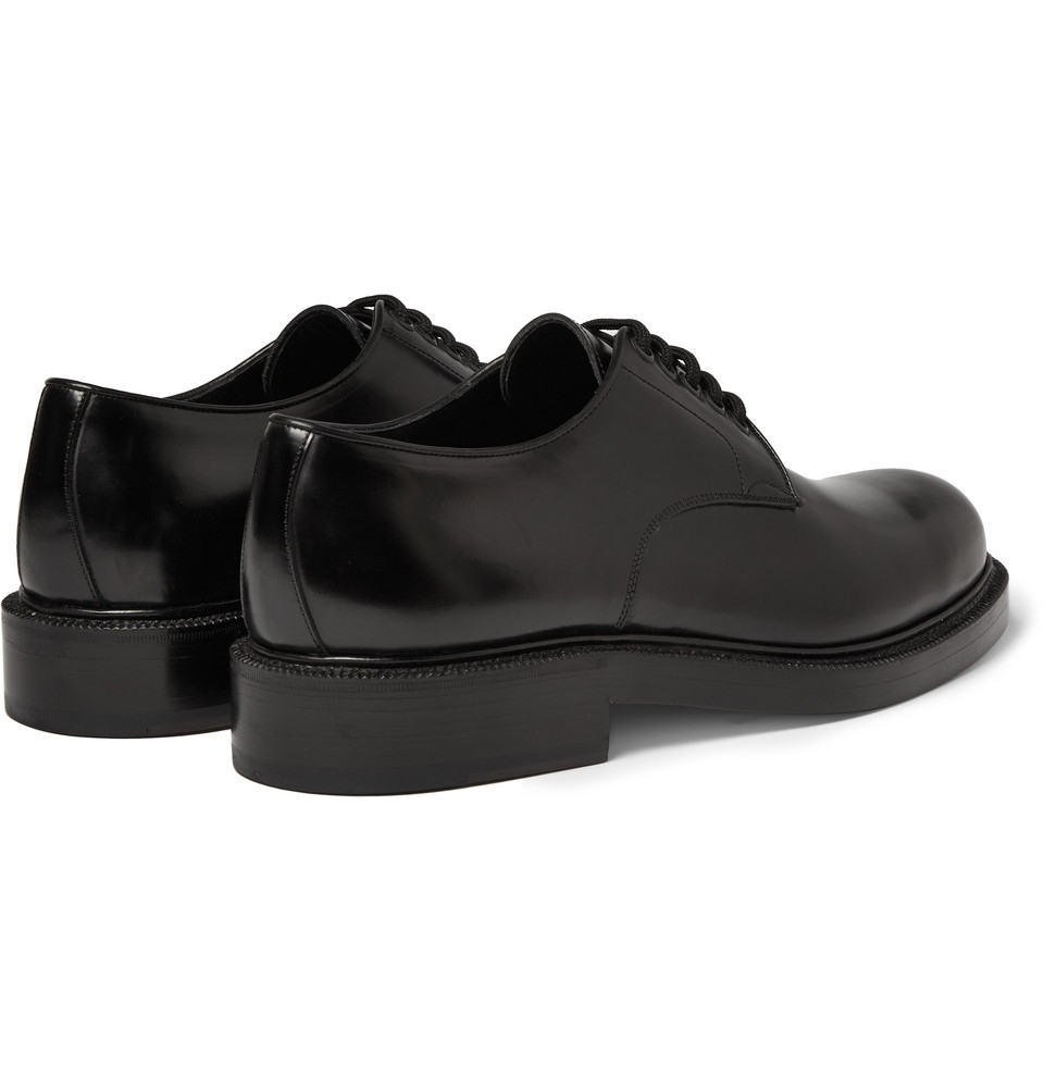 Loewe PolishedLeather Derby Shoes in Black for Men Lyst