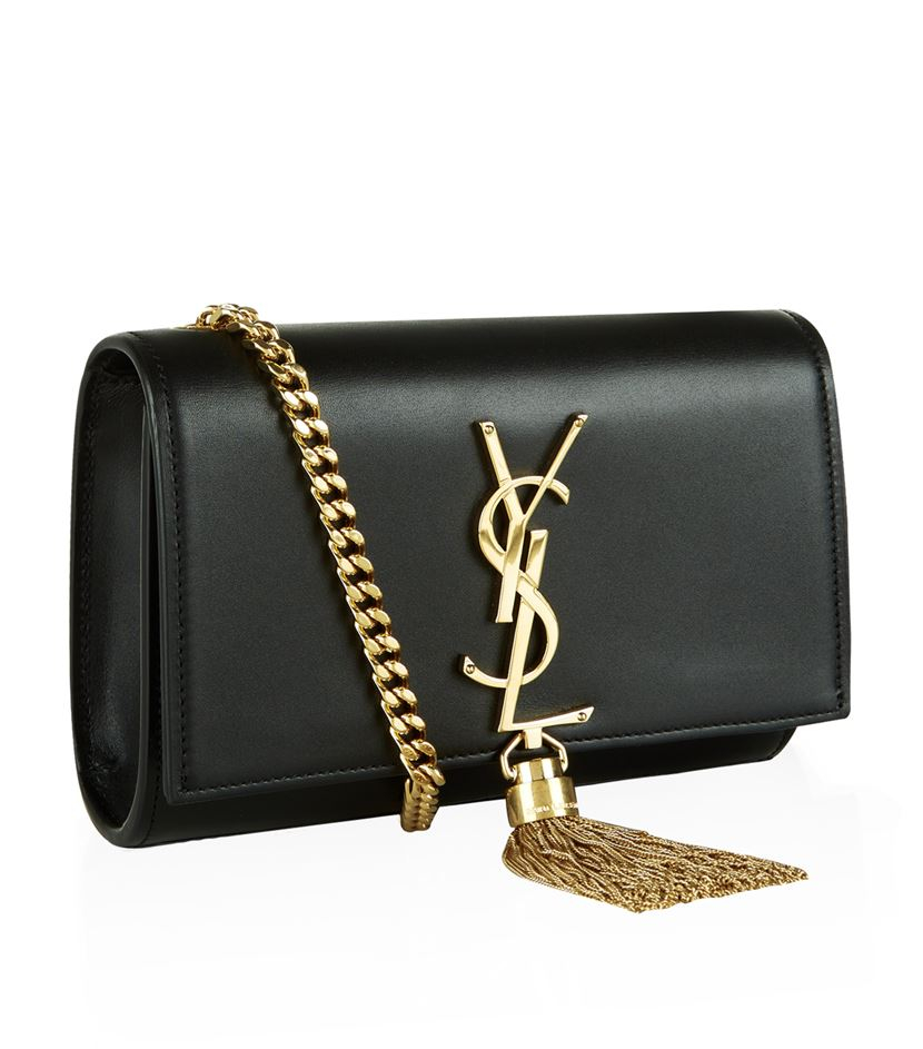 yves saint laurent chyc leather shoulder bag - Saint laurent Small Monogramme Tassel Satchel in Black | Lyst