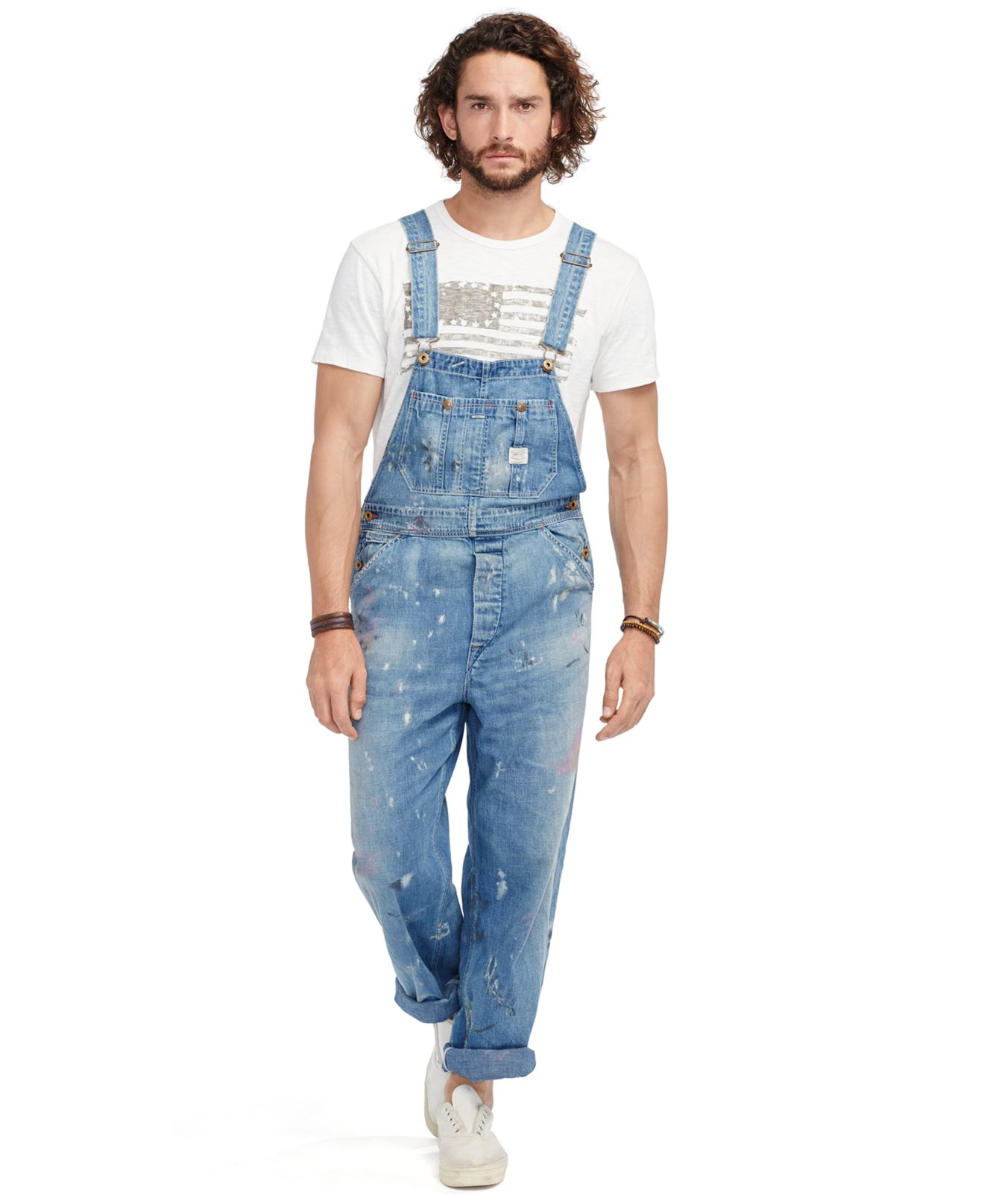 Jeans Bib Overalls Man Foto 115