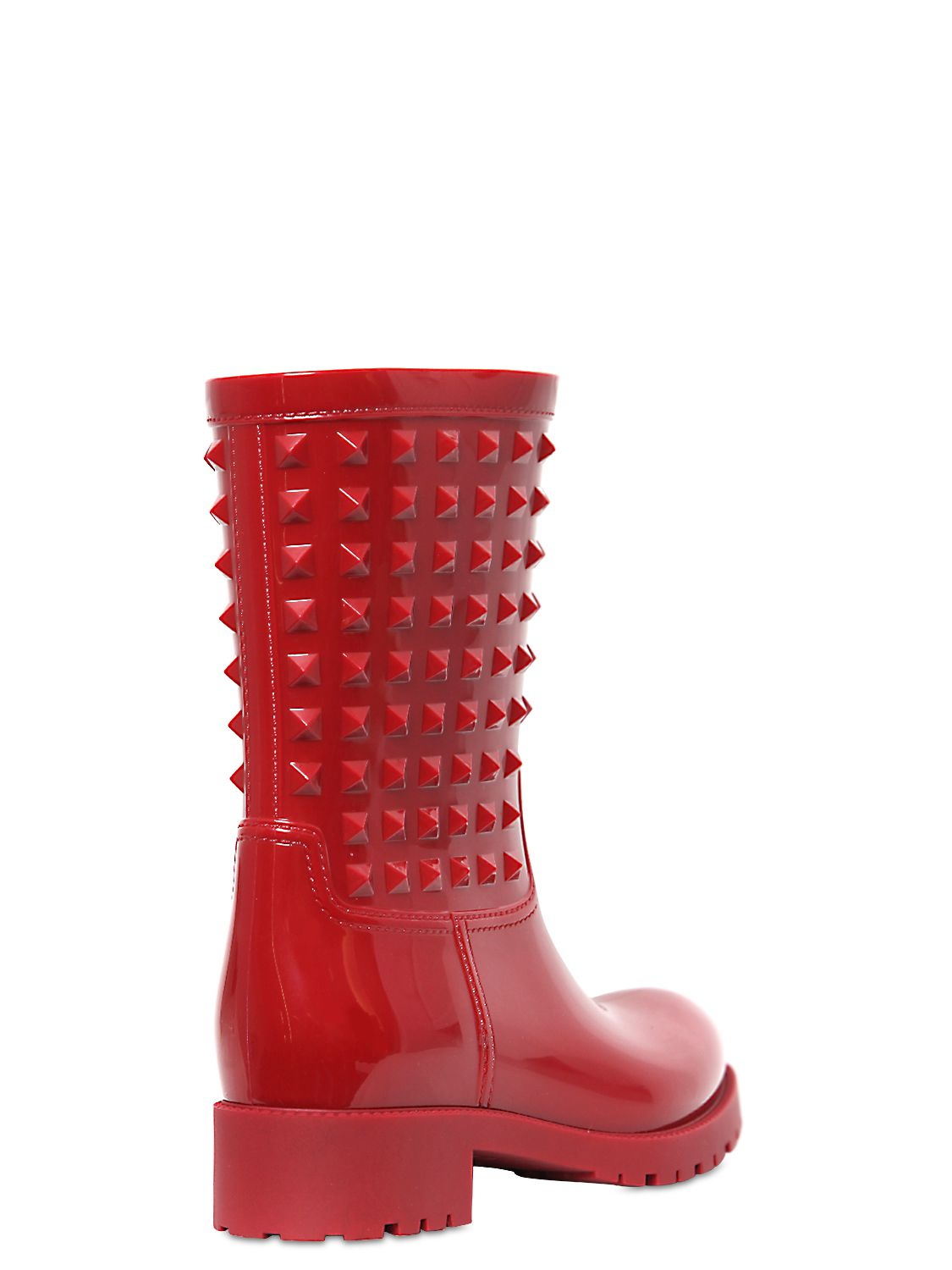 valentino studded rain boots