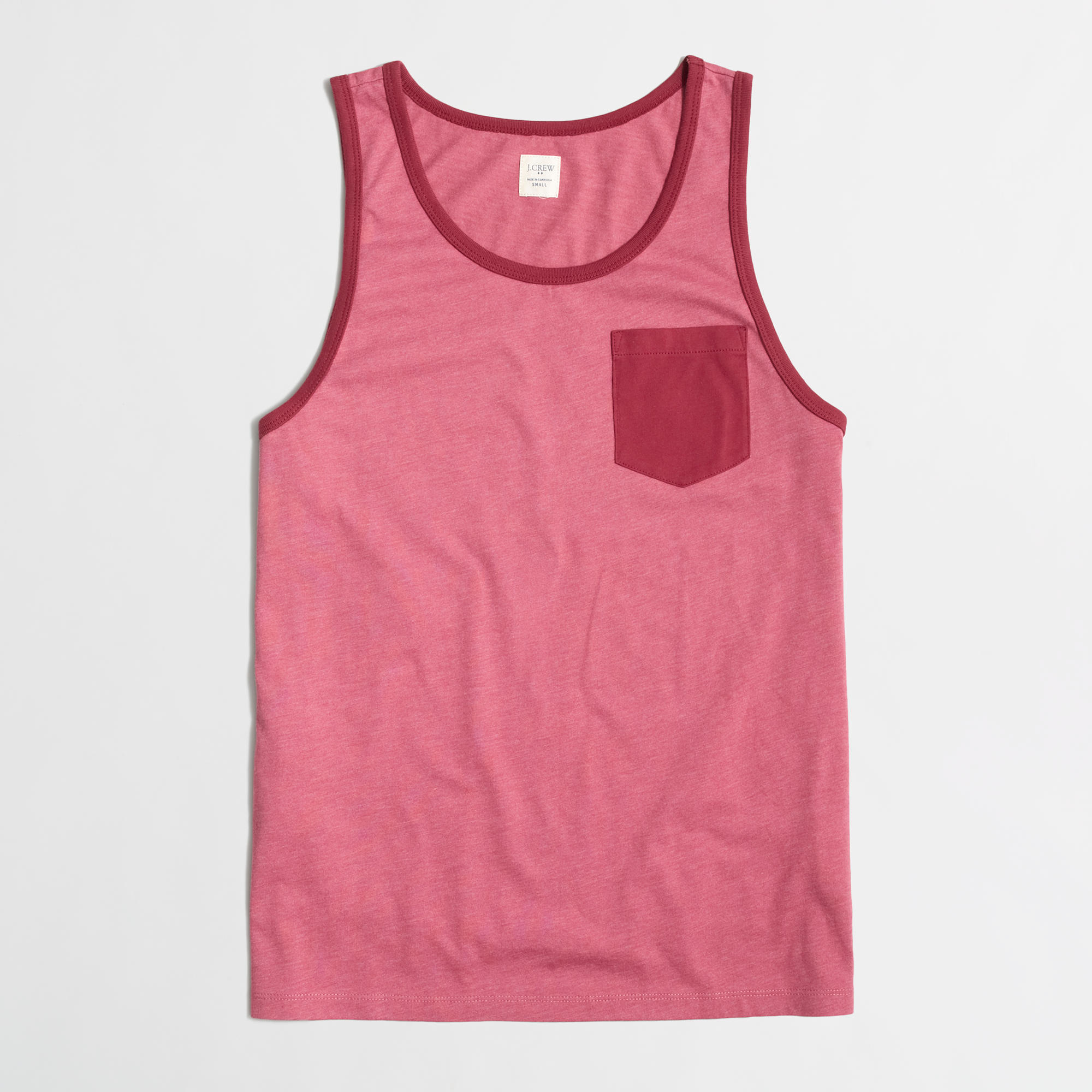 J Crew Factory Contrast Pocket Tank Top In Purple For Men Lyst