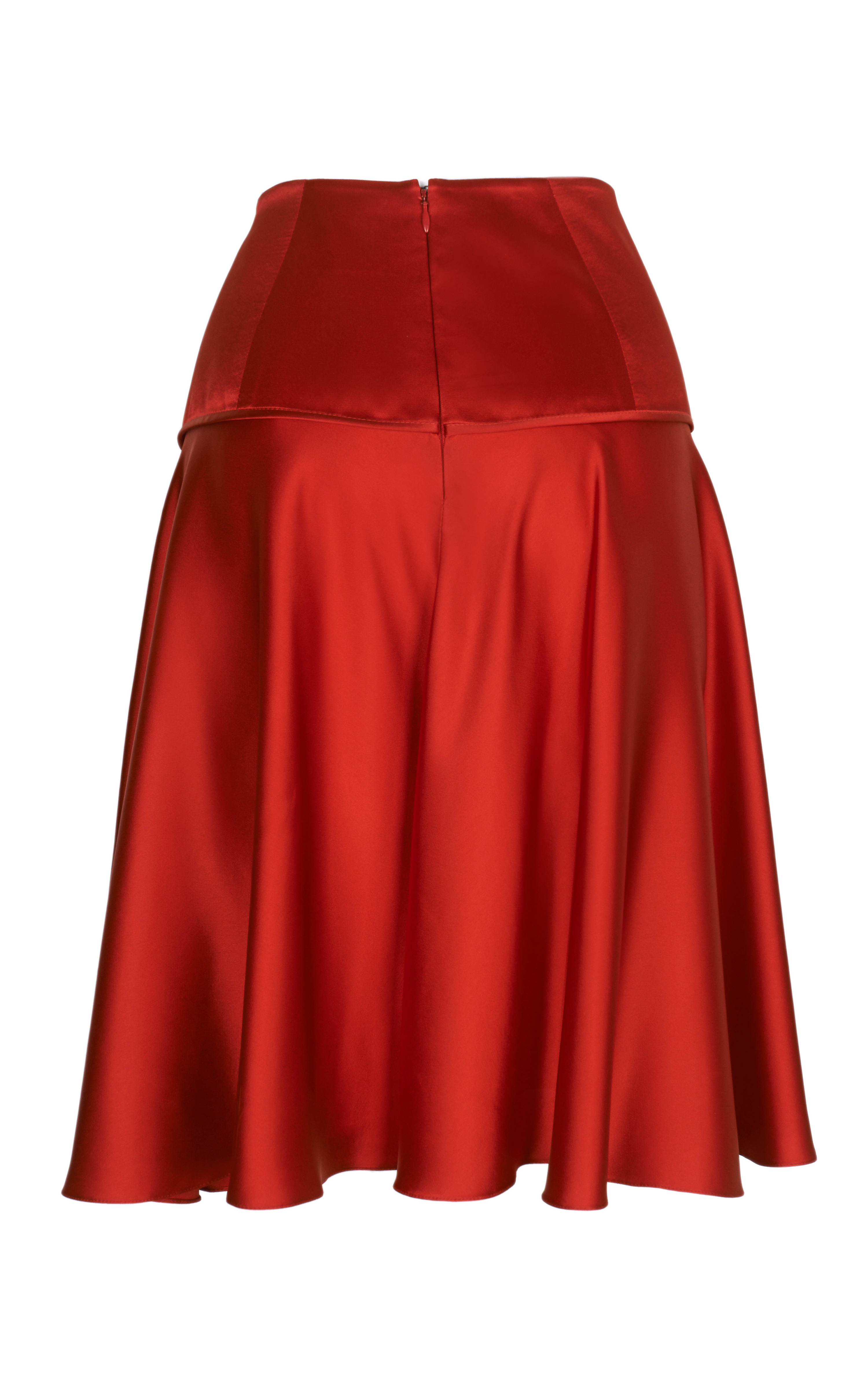 Lyst - Jonathan Saunders Marie Fluid Satin Circle Skirt in Red