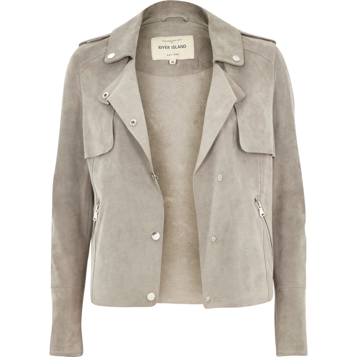 light grey suede jacket