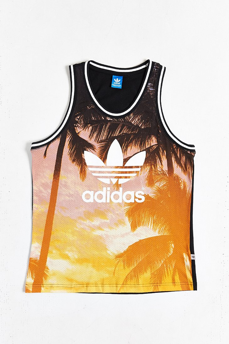 adidas Originals Palm Print Mesh Tank Top for Men | Lyst