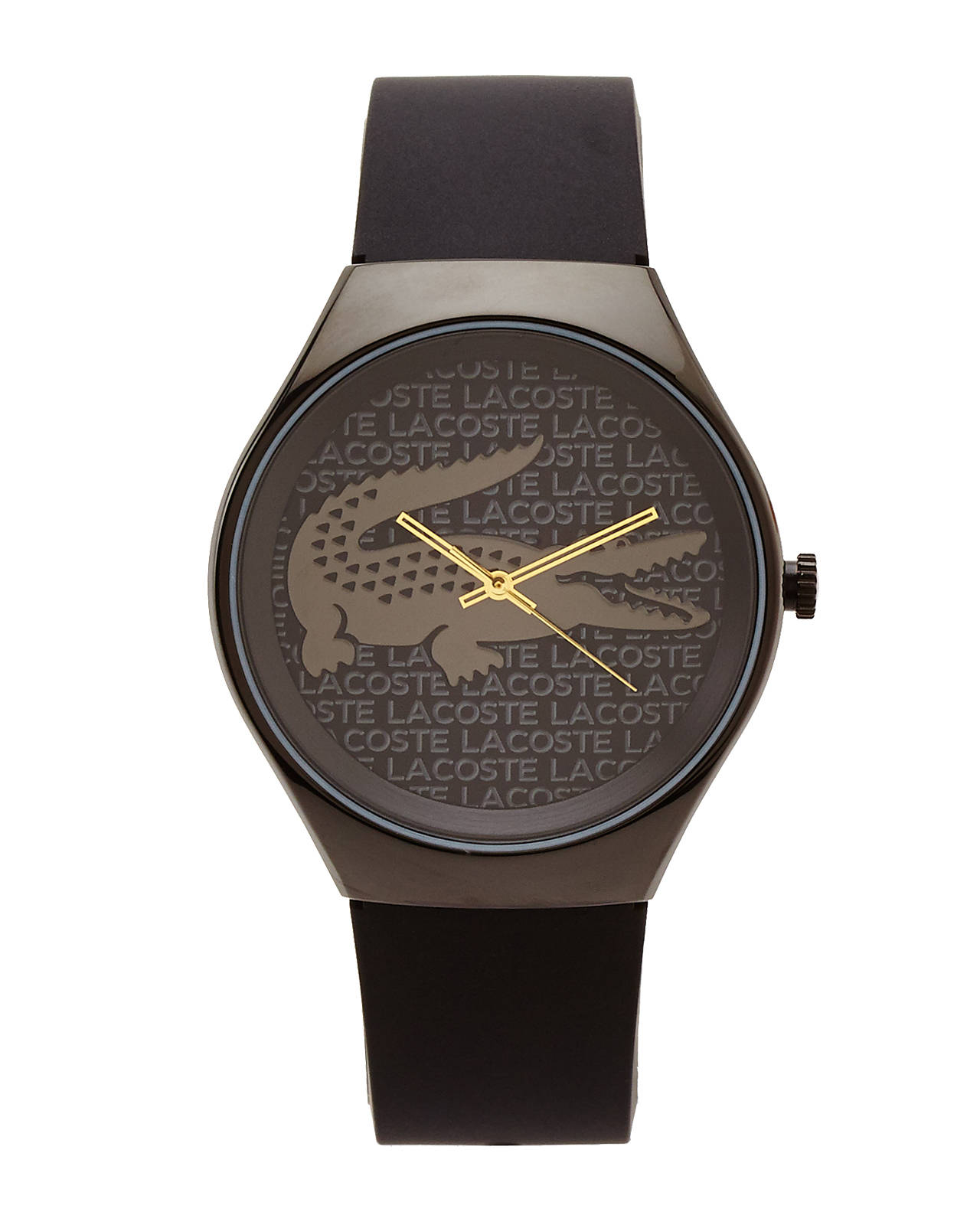 mens black lacoste watch