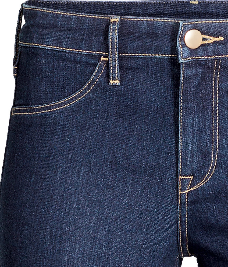H&M Denim Skinny Regular Ankle Jeans in Dark Denim Blue (Blue) - Lyst
