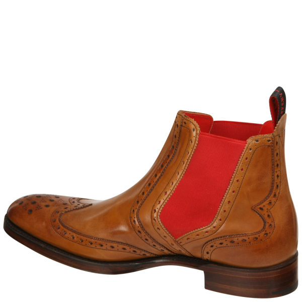 chelsea boots red elastic