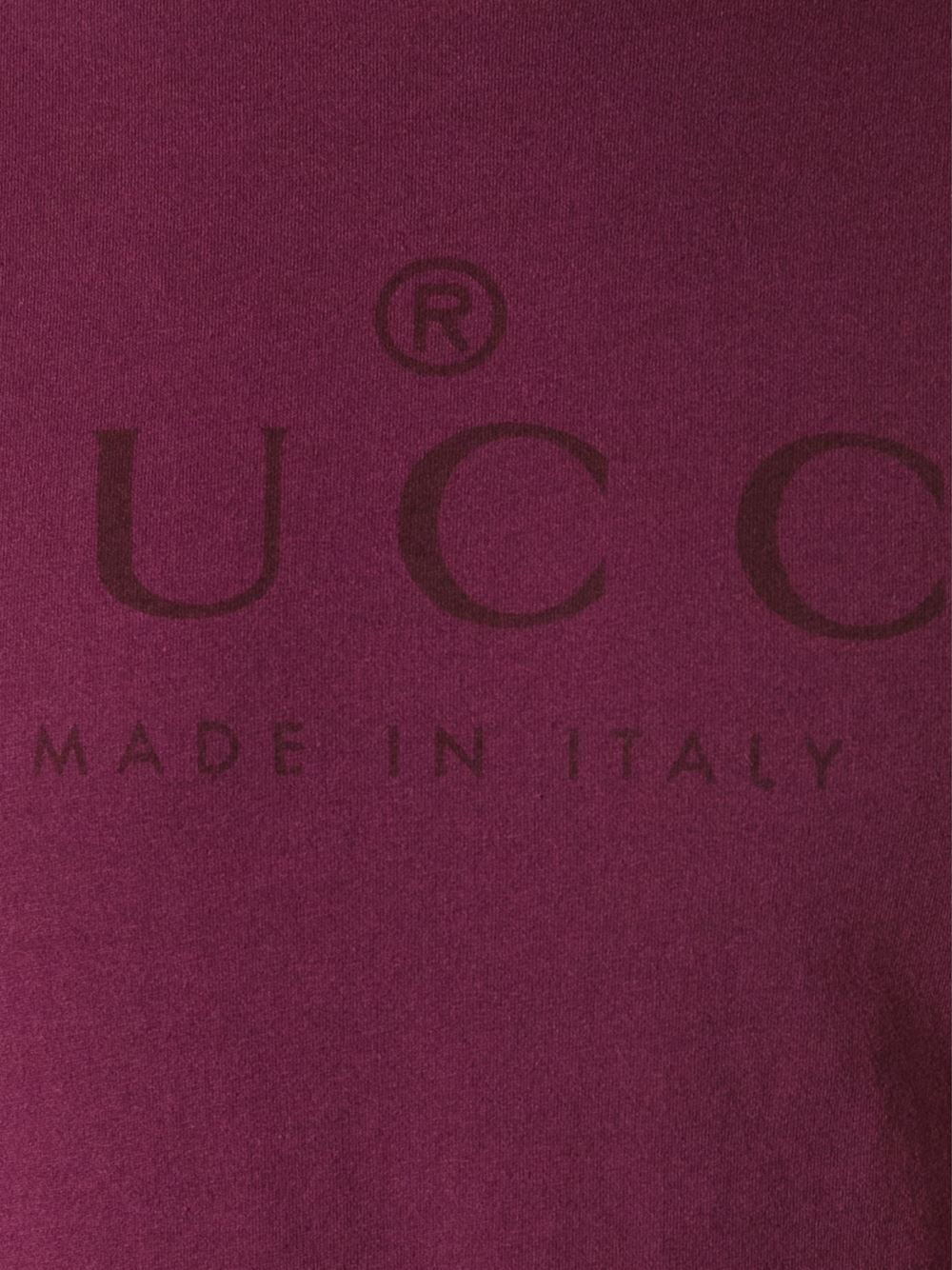 Gucci Logo Print Tshirt in Red (Purple) for Men - Lyst