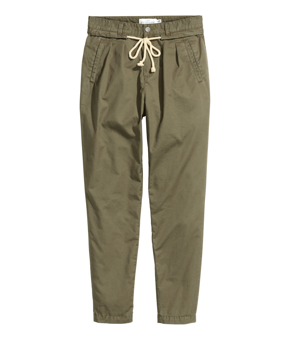 chinos with drawstring