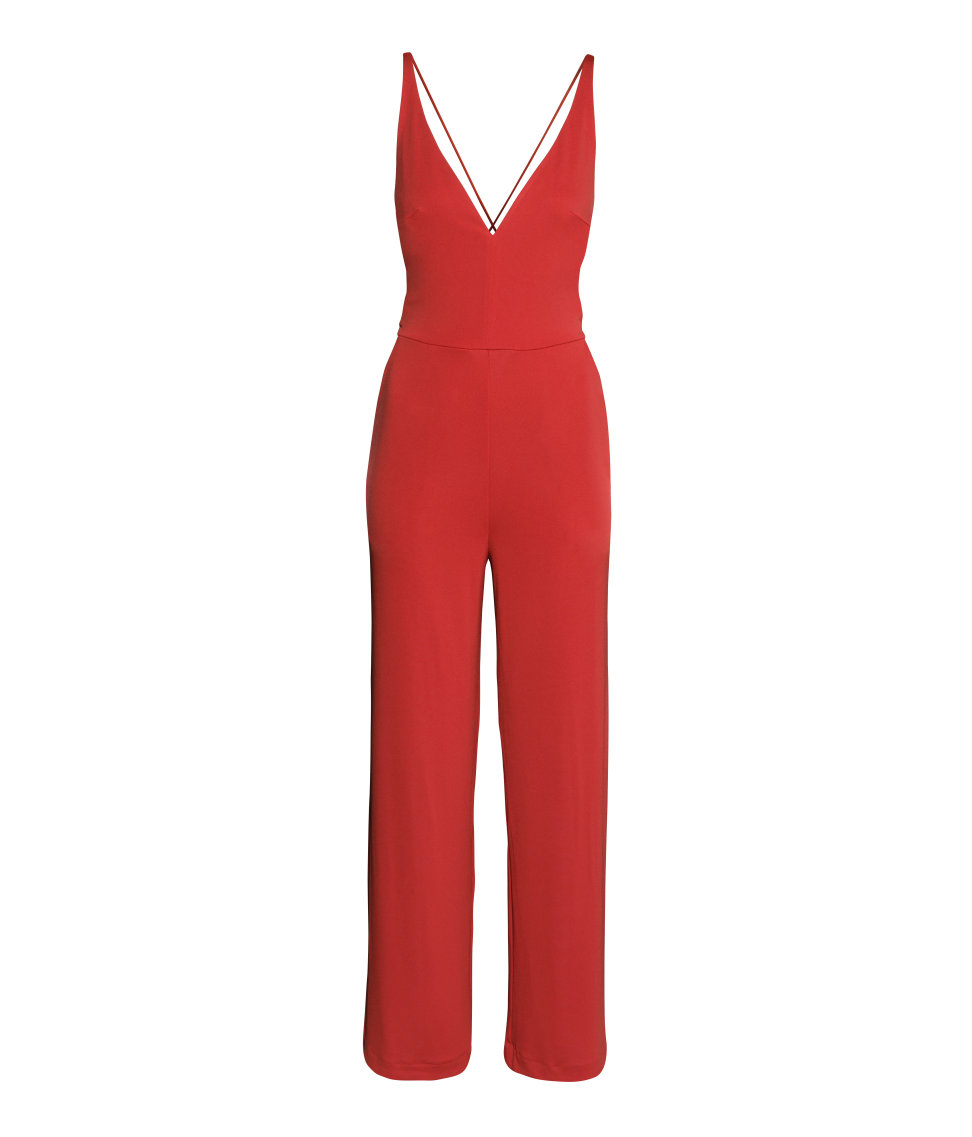 H&M Jumpsuit in Red - Lyst