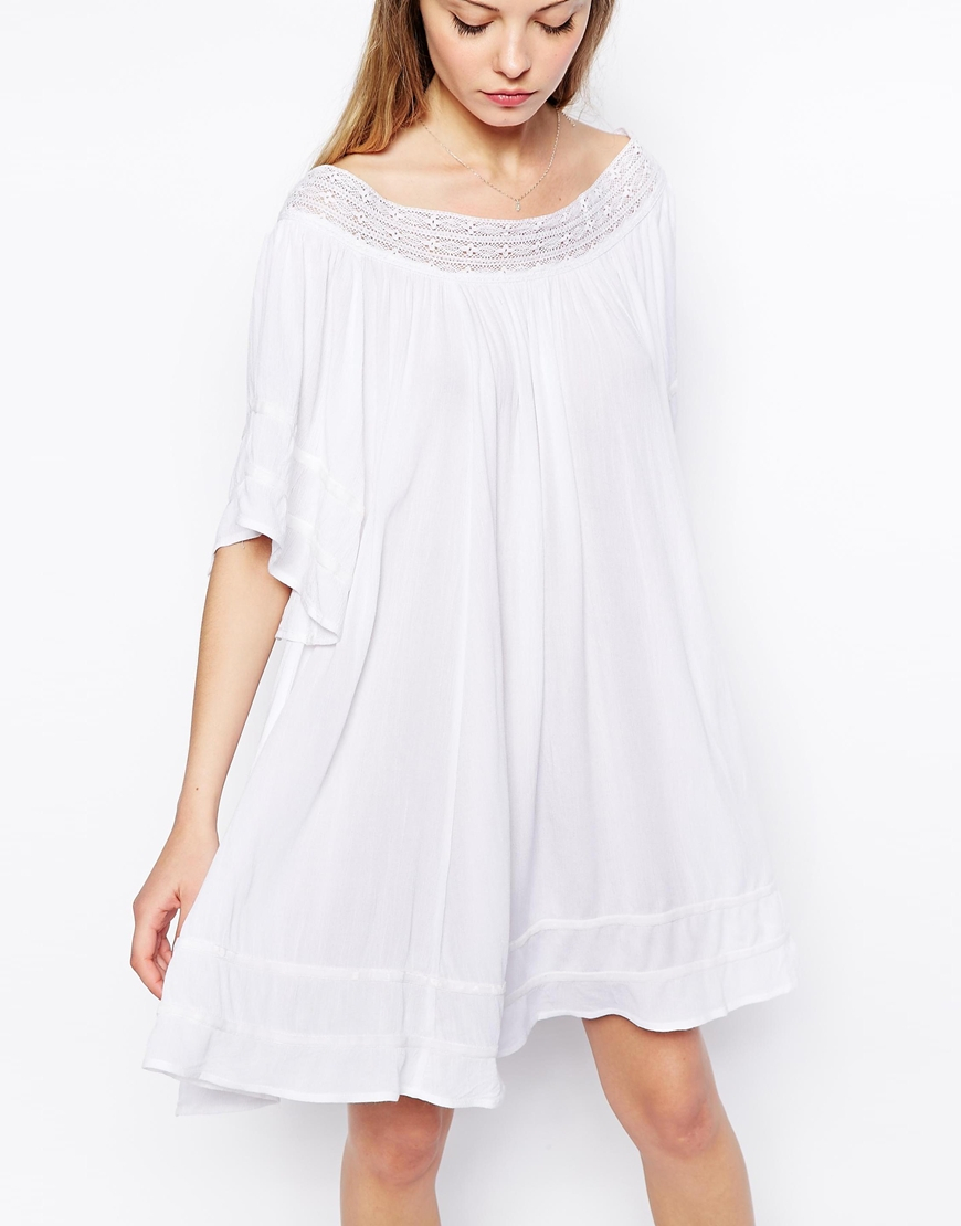 cheesecloth dress white