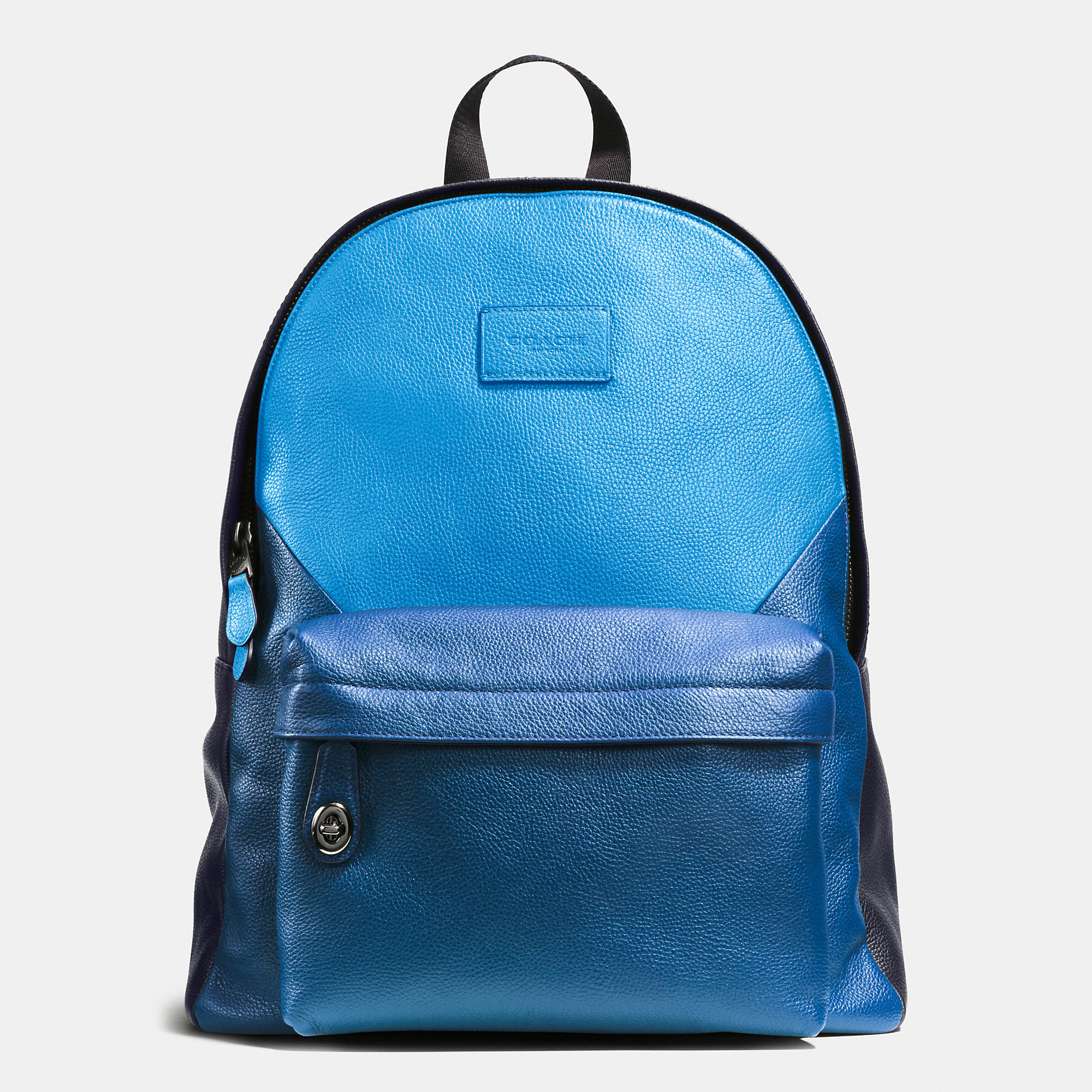 coach blue leather backpack