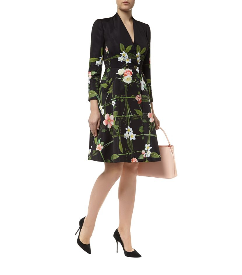 Ted Baker Satin Giova Floral Coat | Lyst Canada