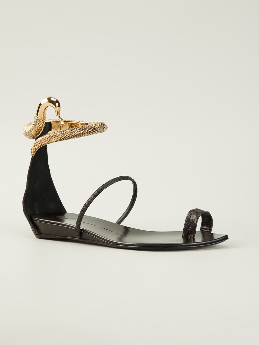 Giuseppe Zanotti Snake Flat Sandal in 