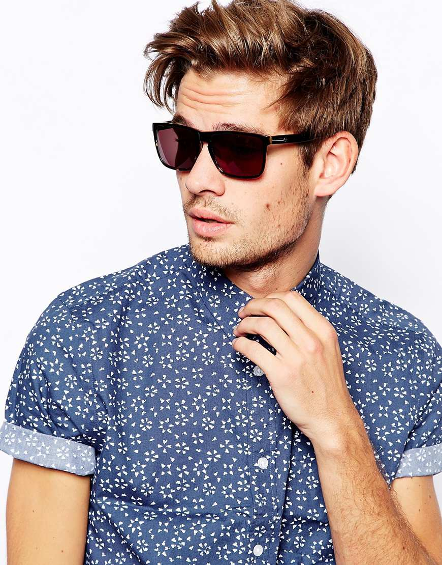 Calvin Klein Ck Wayfarer Sunglasses in Black for Men | Lyst