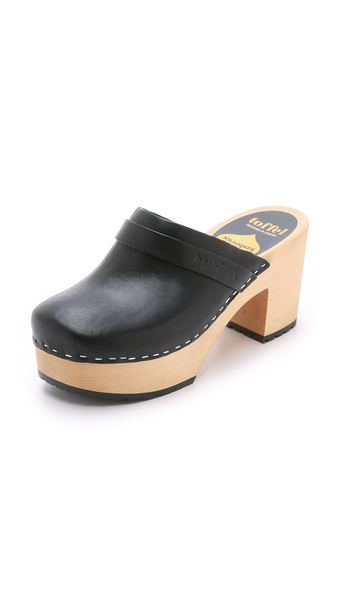 Swedish Hasbeens Louise Clogs - Black - Lyst