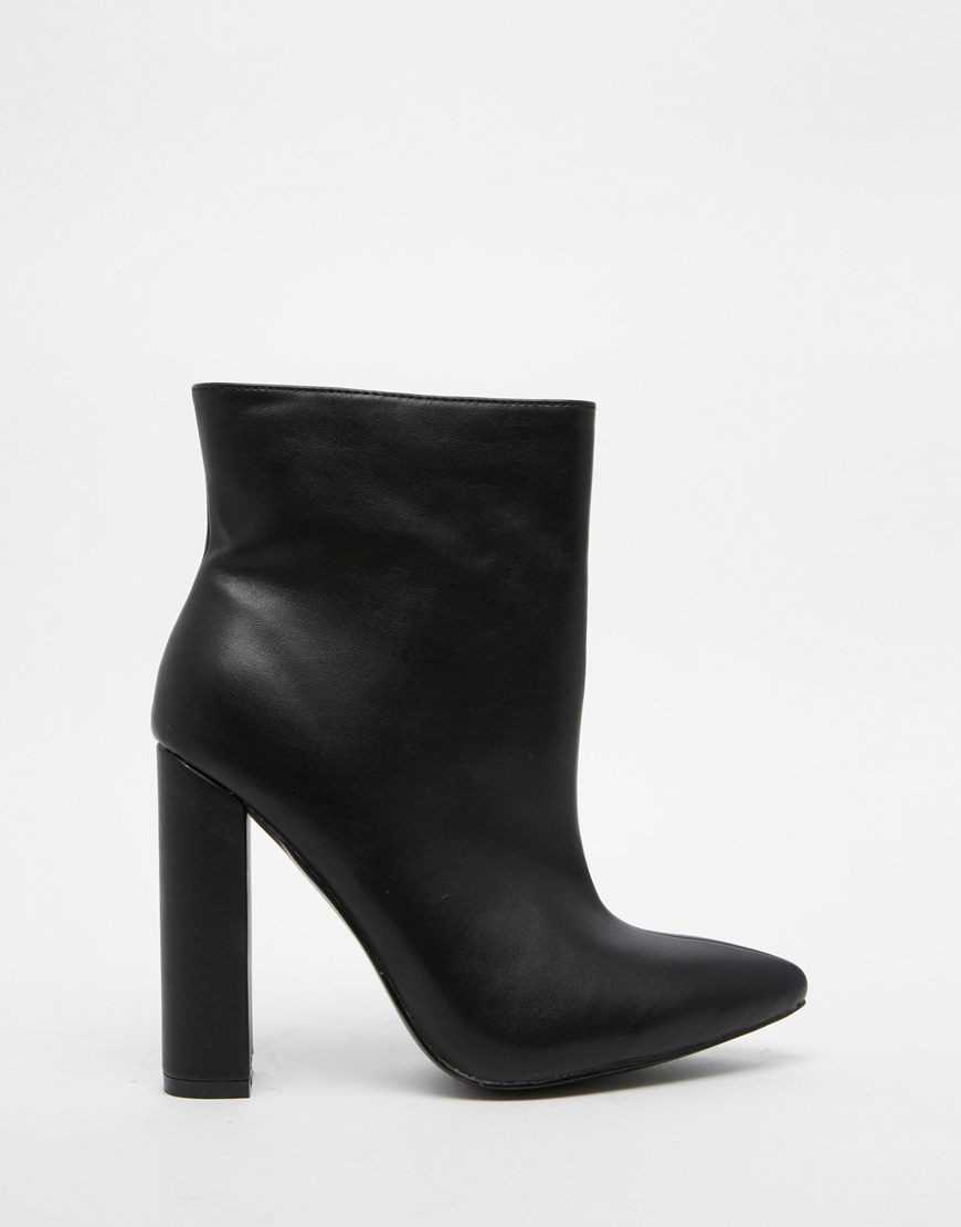 pointed toe heeled ankle boots