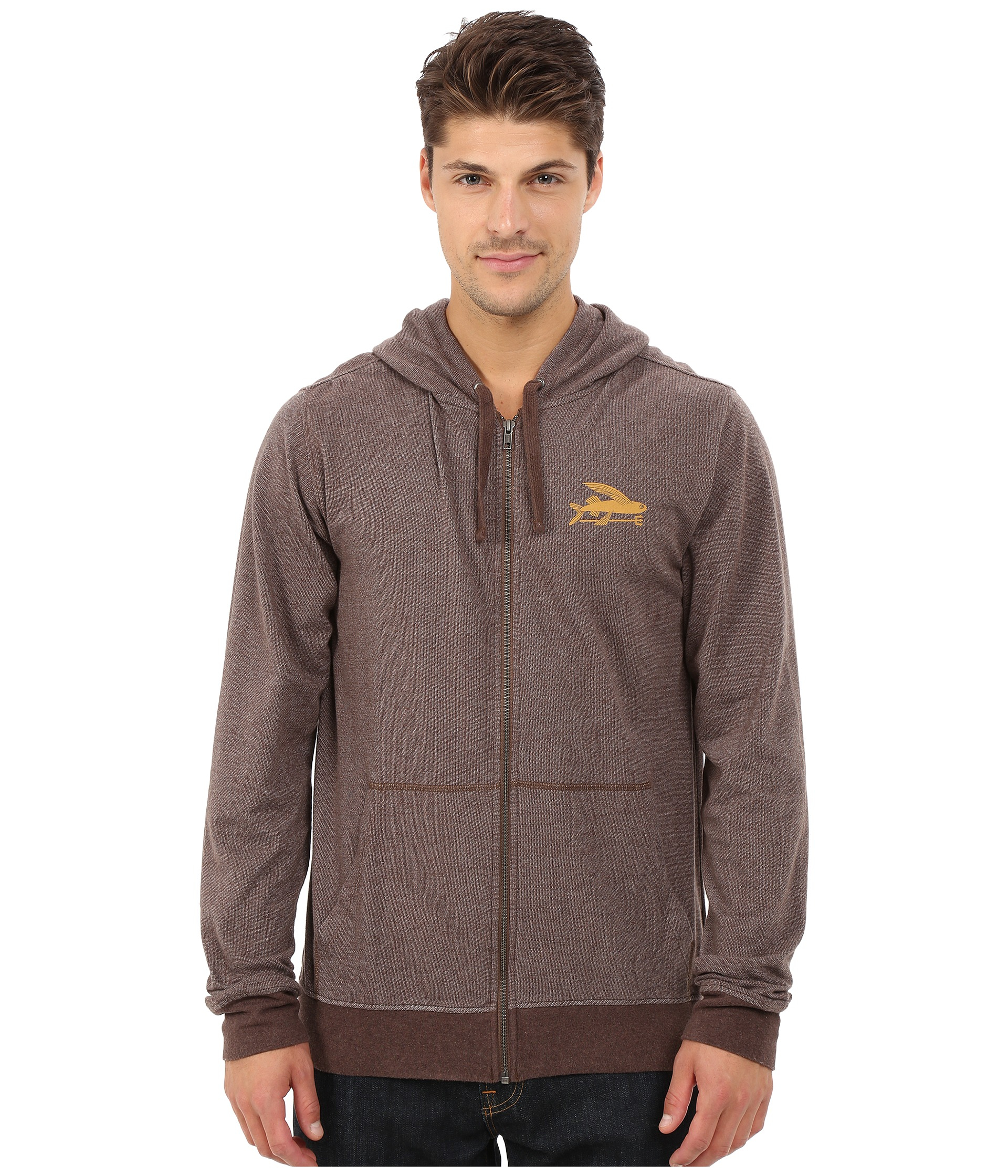 lightweight full zip sweatshirt