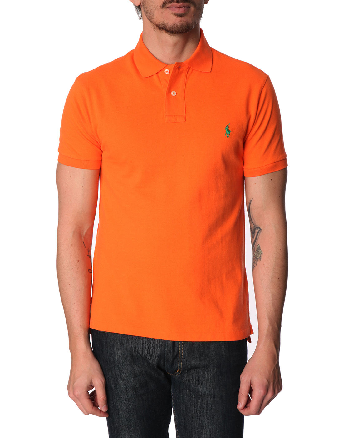 Polo Ralph Lauren Bright Orange Slim Fit Polo Shirt in Orange for Men ...