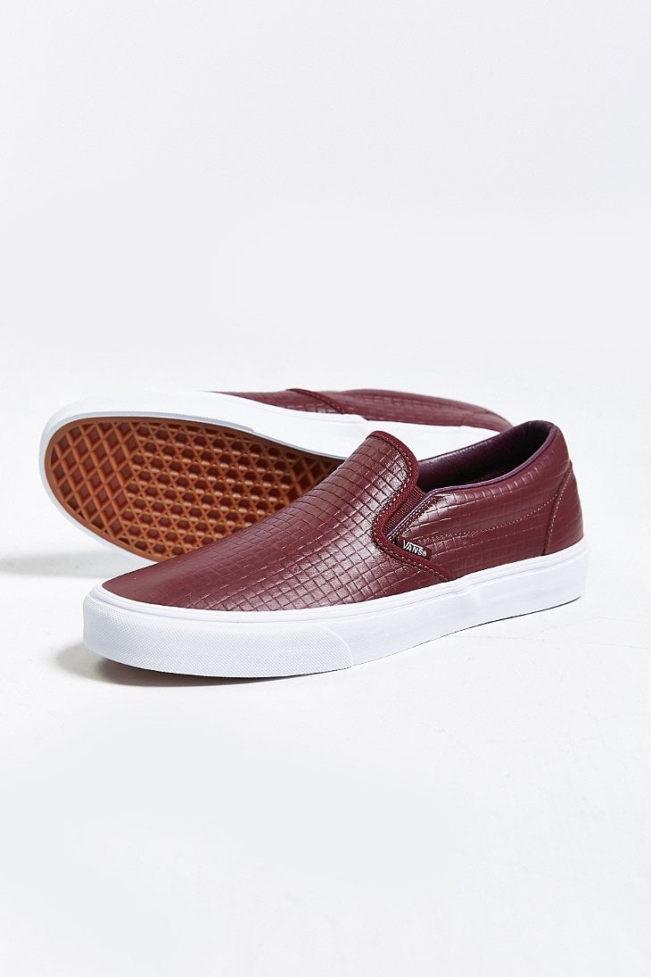 Vans Classic Leather Slip-On Sneaker in 