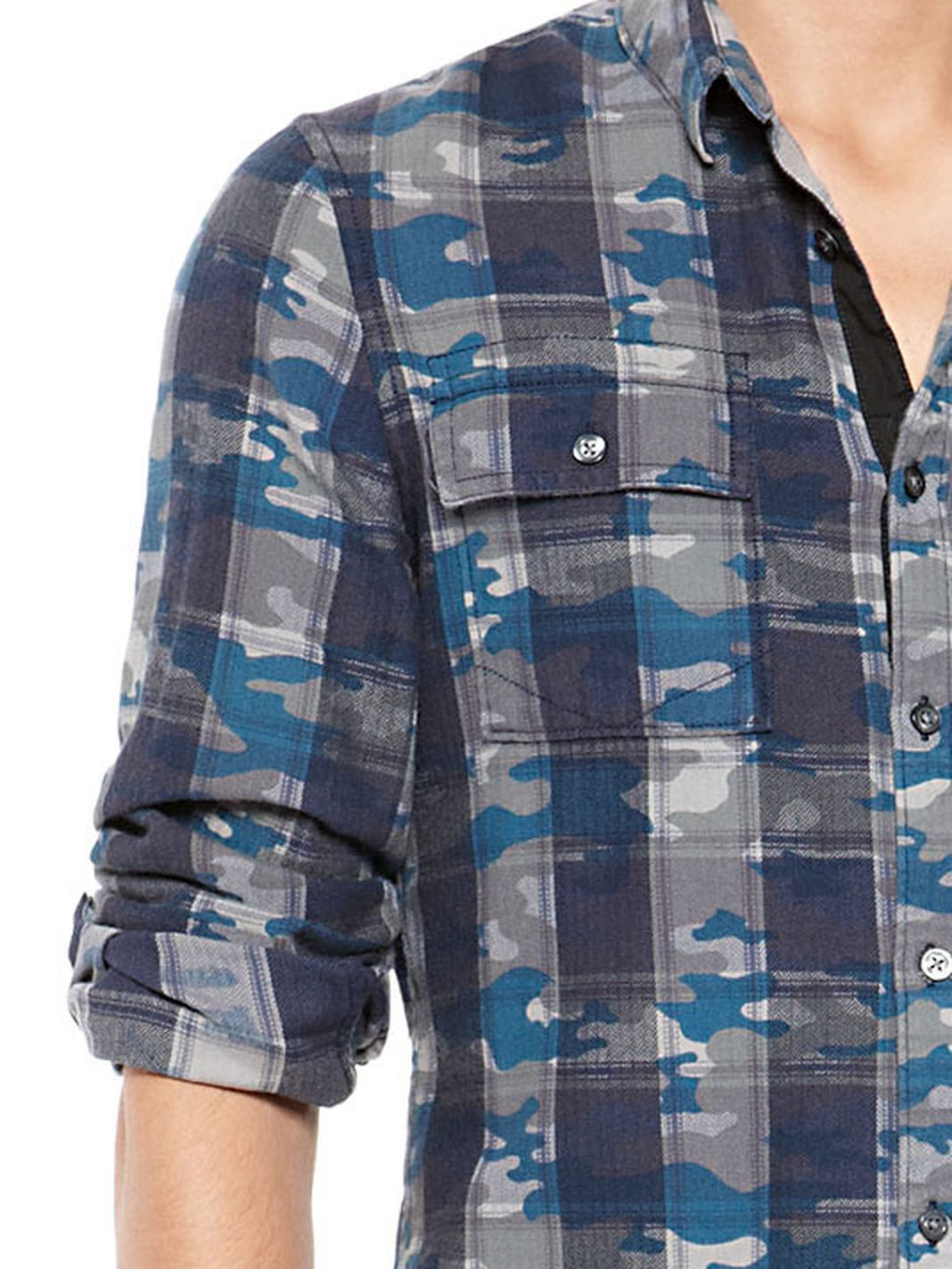 Lyst Dkny Jeans International Camo Flannel Shirt in Blue for Men