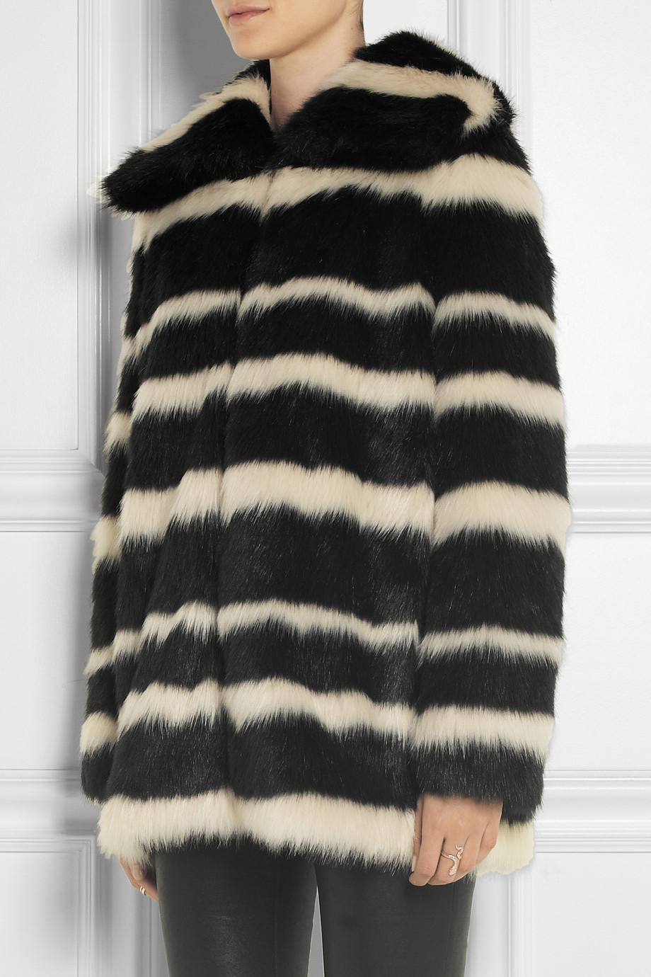 Black striped coat