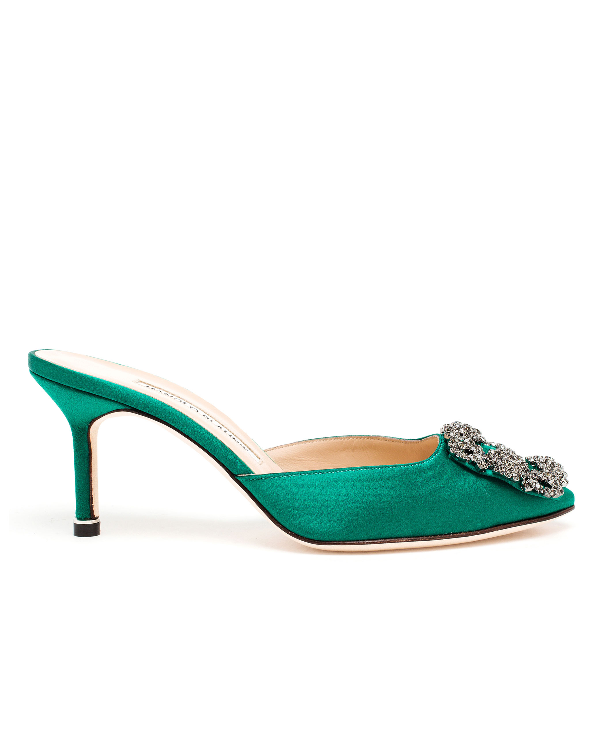 manolo blahnik embellished mule