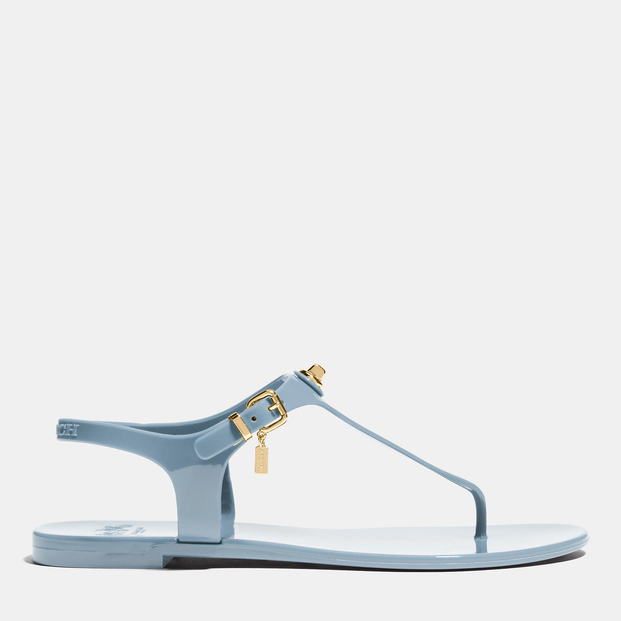coach blue sandals